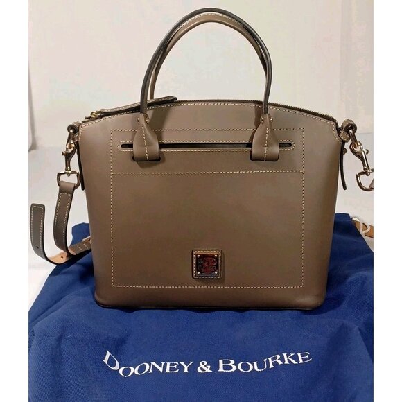 Dooney & Bourke Handbags - NEW Sales Sample Dooney & Bourke Beacon Domed Satchel BBECN1469 Taupe Brown